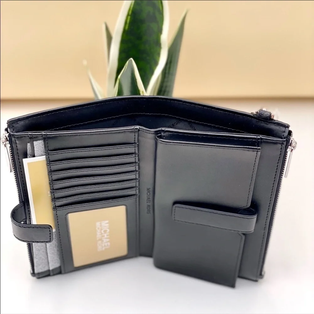 Michael Kors DoubleZip Wallet Wristlet Black